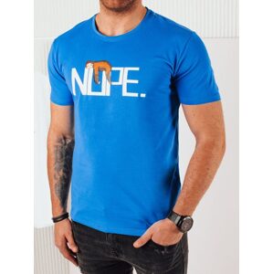 Jedinečné modré tričko s originálnou potlačou