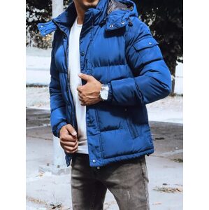 Prešívaná zimná bunda v modrej farbe