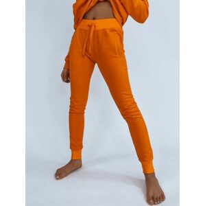 Moderné dámske tepláky Fits v pomarančovej farbe