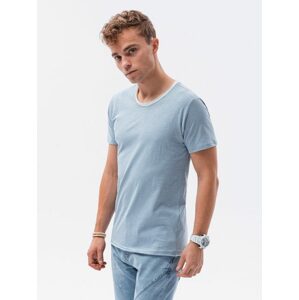 Pohodlné svetlo-modré tričko S1385