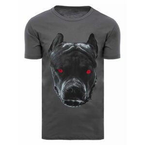 Grafitové tričko s potlačou psa