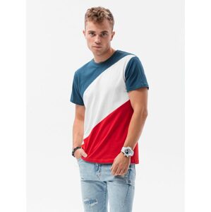 Štýlové granátovo-červené tričko S1627
