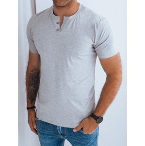 Trendy šedé tričko s ozdobnými gombíkmi