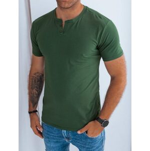 Trendy zelené tričko s ozdobnými gombíkmi
