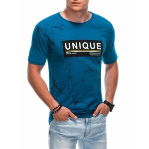 Tyrkysové tričko s potlačou Unique S1793