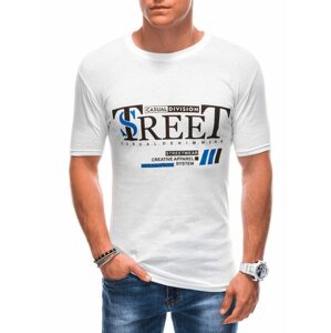 Jedinečné biele tričko s nápisom street S1894