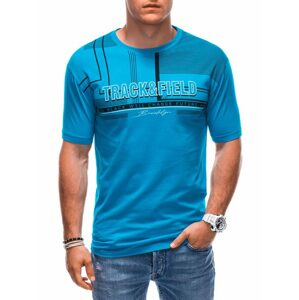 Svetlo modré tričko so zaujímavou potlačou S1765